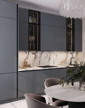 Кухня Ройс Серый графит