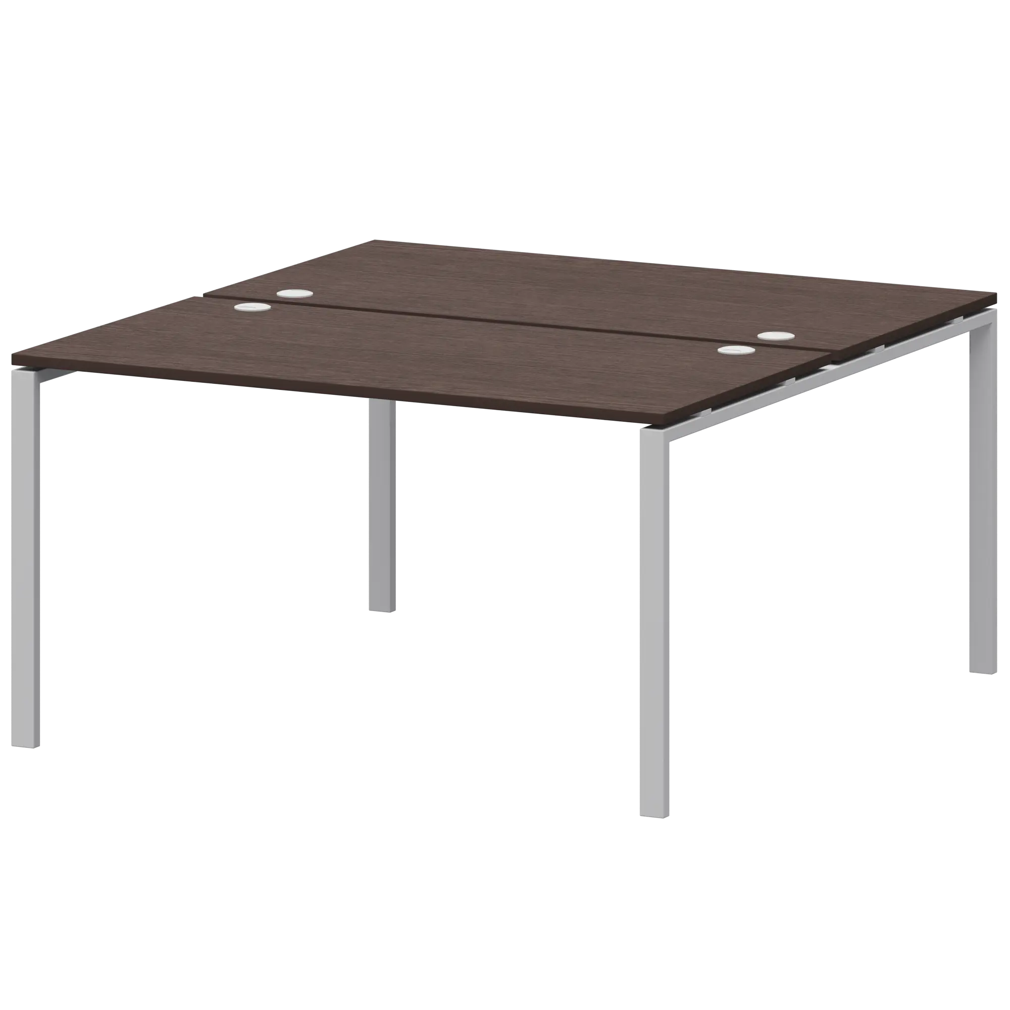 Бенч двойной на 2 рабочих места Арго-М АМБ-004 Дуб венге/Белый