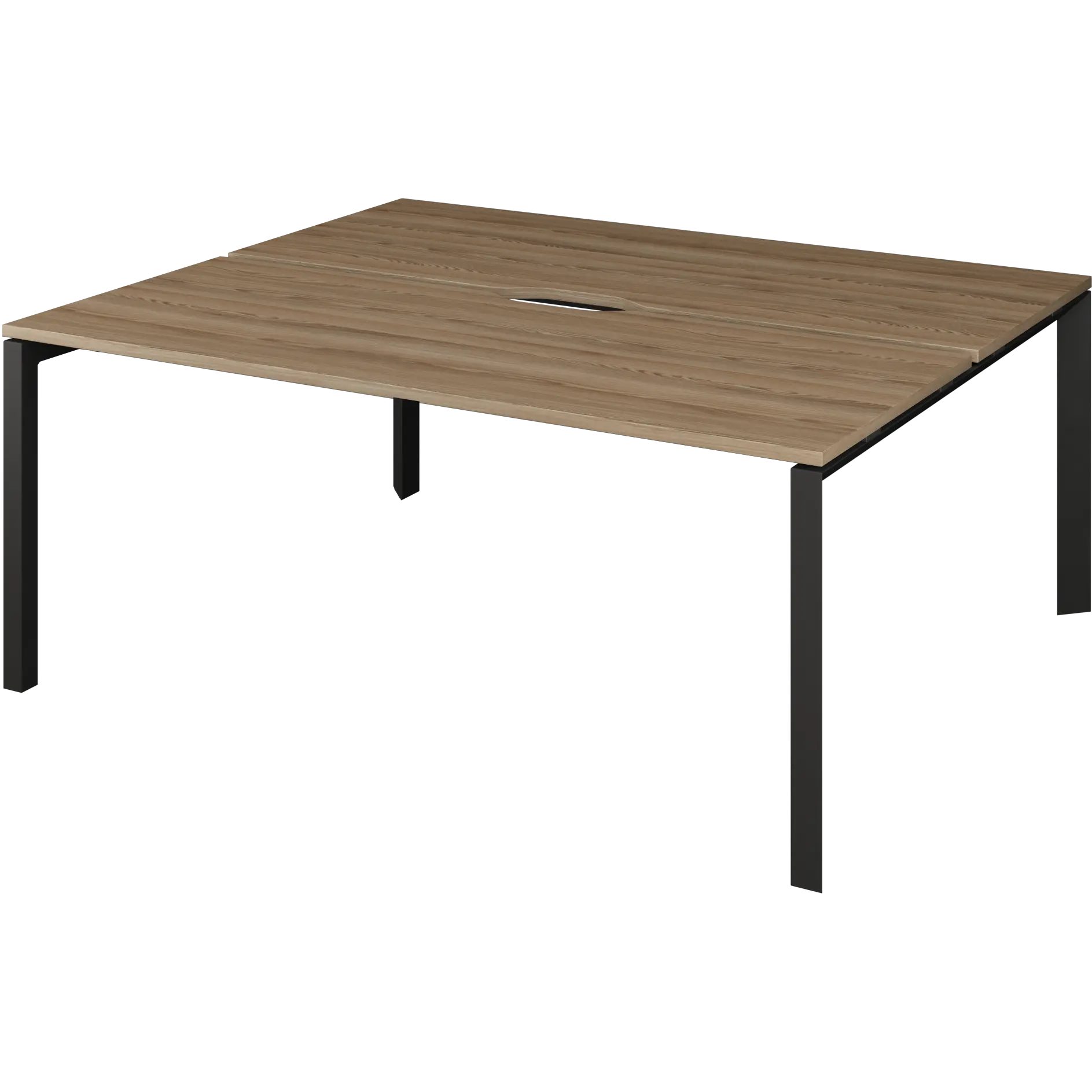 Бенч двойной на 2 рабочих места на металлокаркасе Аргентум-МП НТМП.П.Б2-200 Дуб сафари/Антрацит