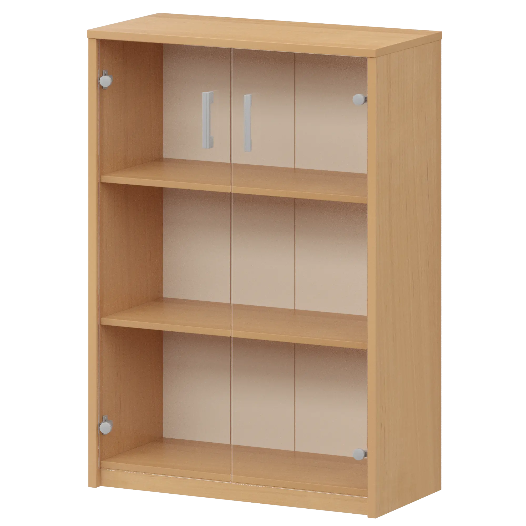 Стеллаж средний с прозрачным стеклом Арго А-304/А-стл304пр Ольха