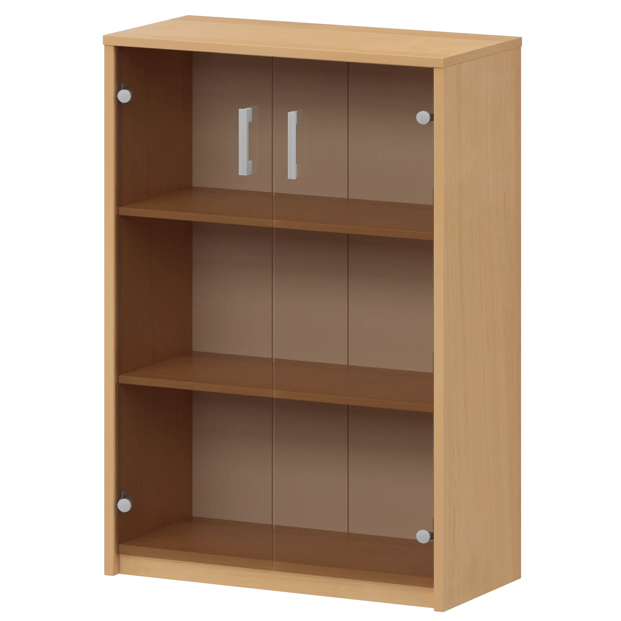 Стеллаж средний с тонированным стеклом Арго А-304/А-стл304тон Ольха