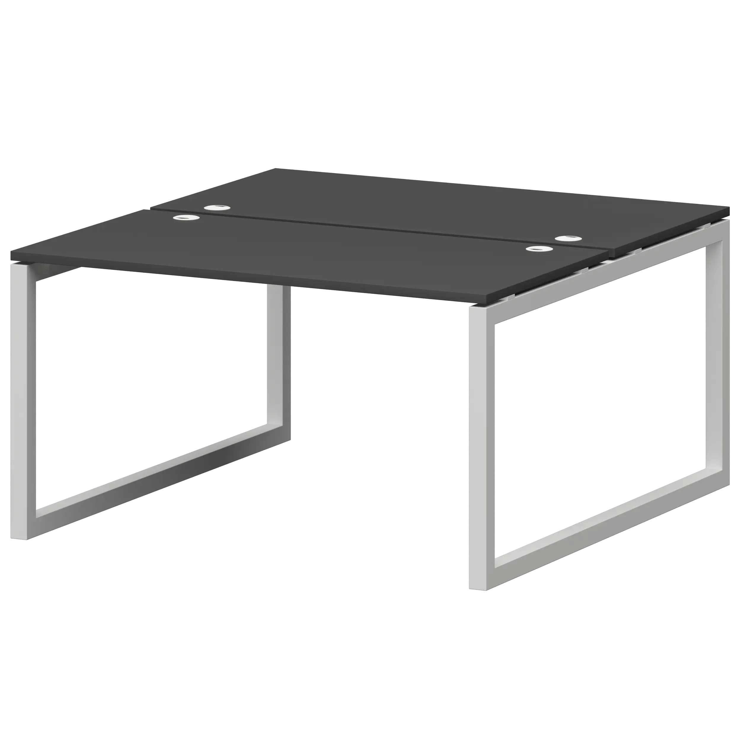 Бенч двойной на металлокаркасе Смарт СМС2-О-16К.149.Пр50 Графит/Белый