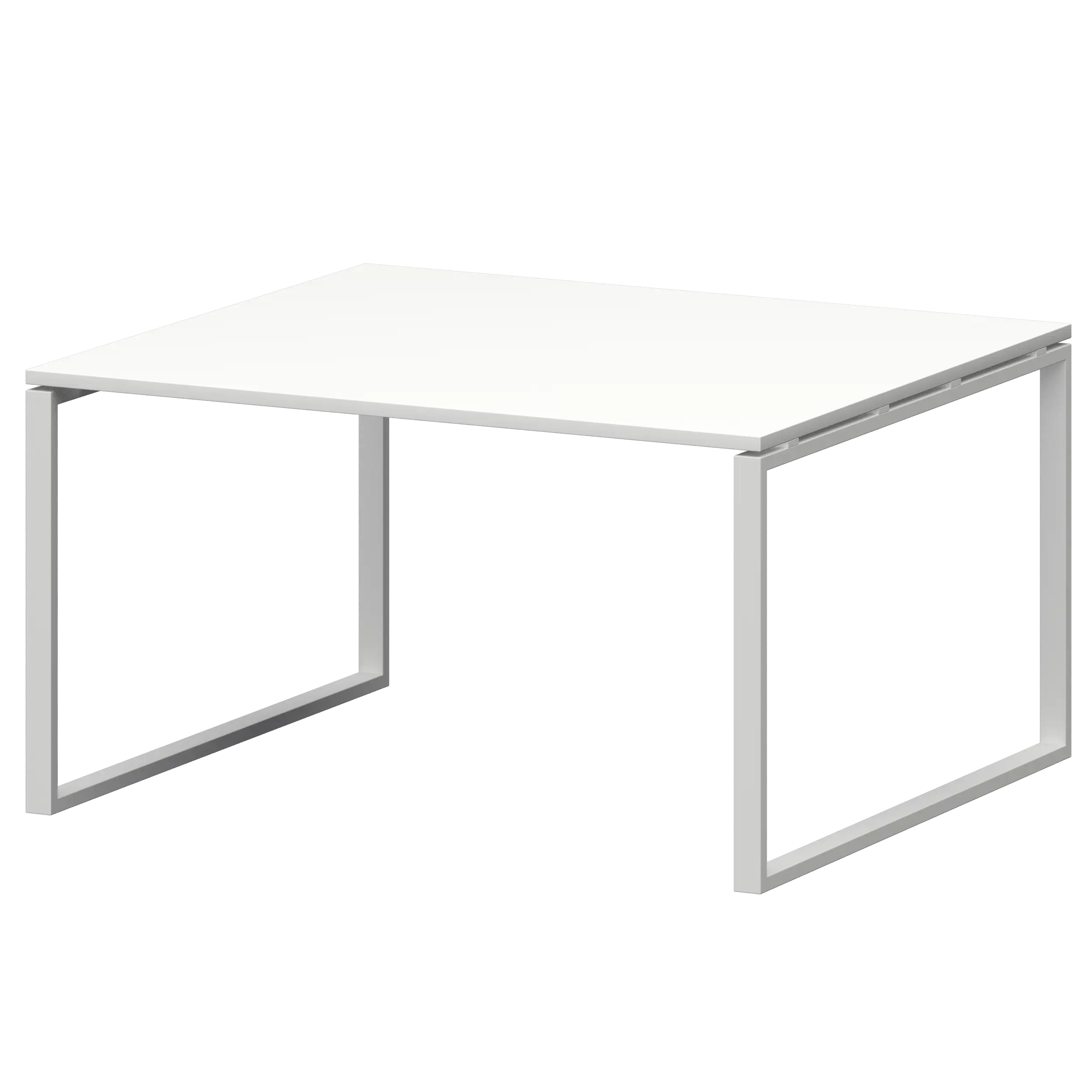 Стол переговорный на металлокаркасе Смарт СМСП-О-14.123.Пр25 Белый/Белый