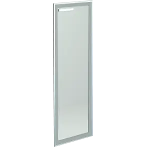 Дверь стеклянная в алюминиевой раме правая Аргентум НТ-601.СР.ПР.Ф Сатинат