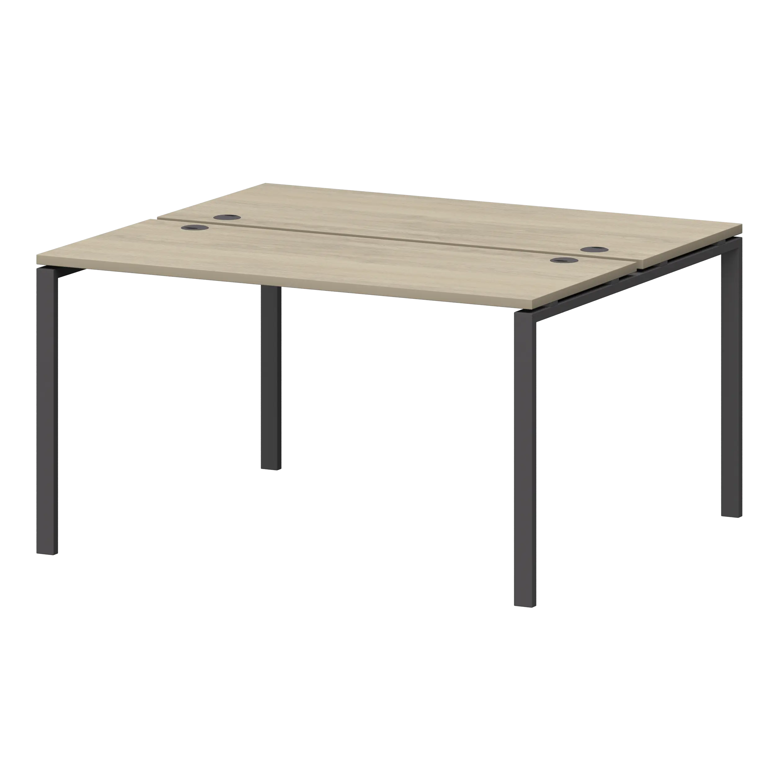 Бенч двойной на металлокаркасе Смарт СМС2-П-12К.120.Пр25 Кронберг/Антрацит