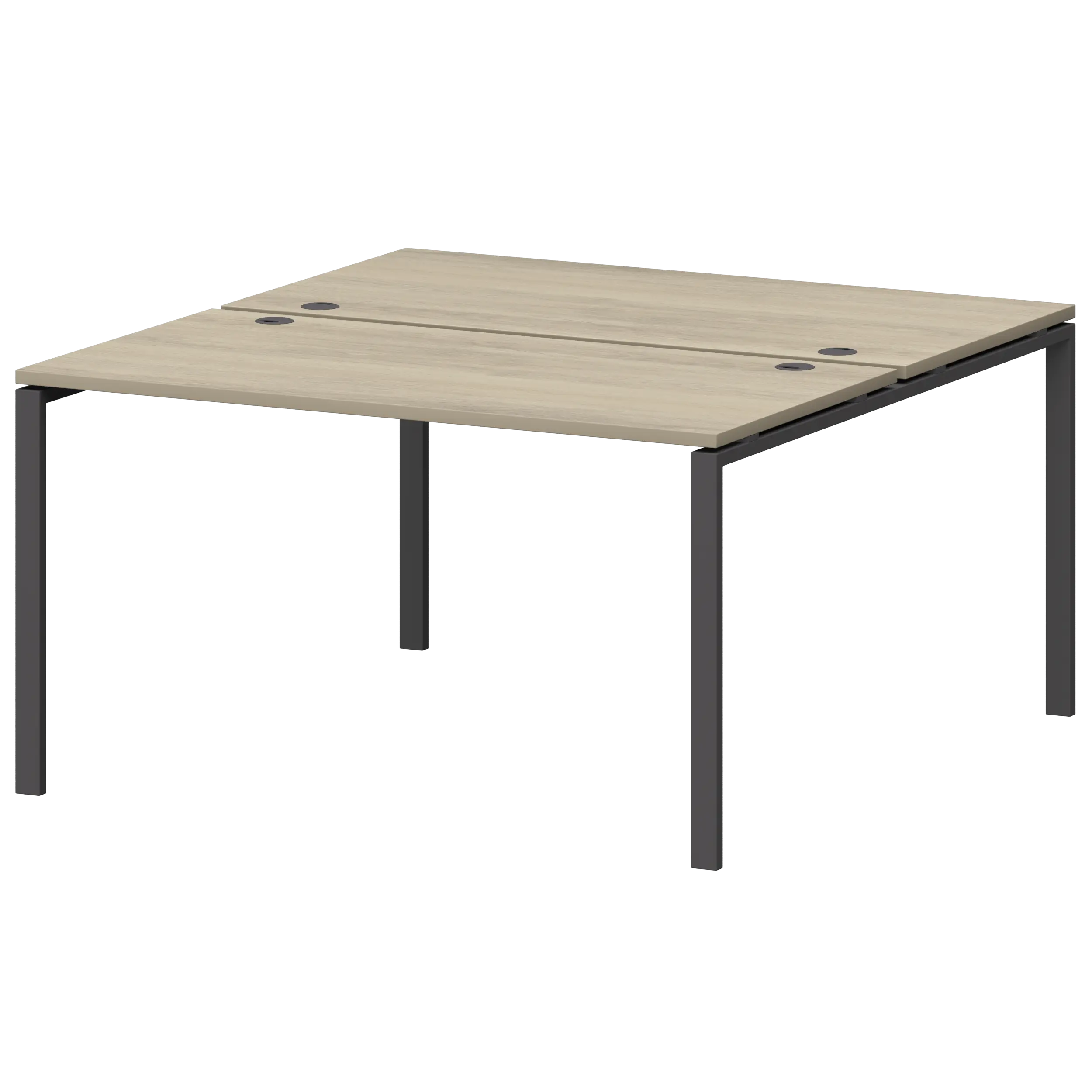 Бенч двойной на металлокаркасе Смарт СМС2-П-14К.149.Пр25 Кронберг/Антрацит