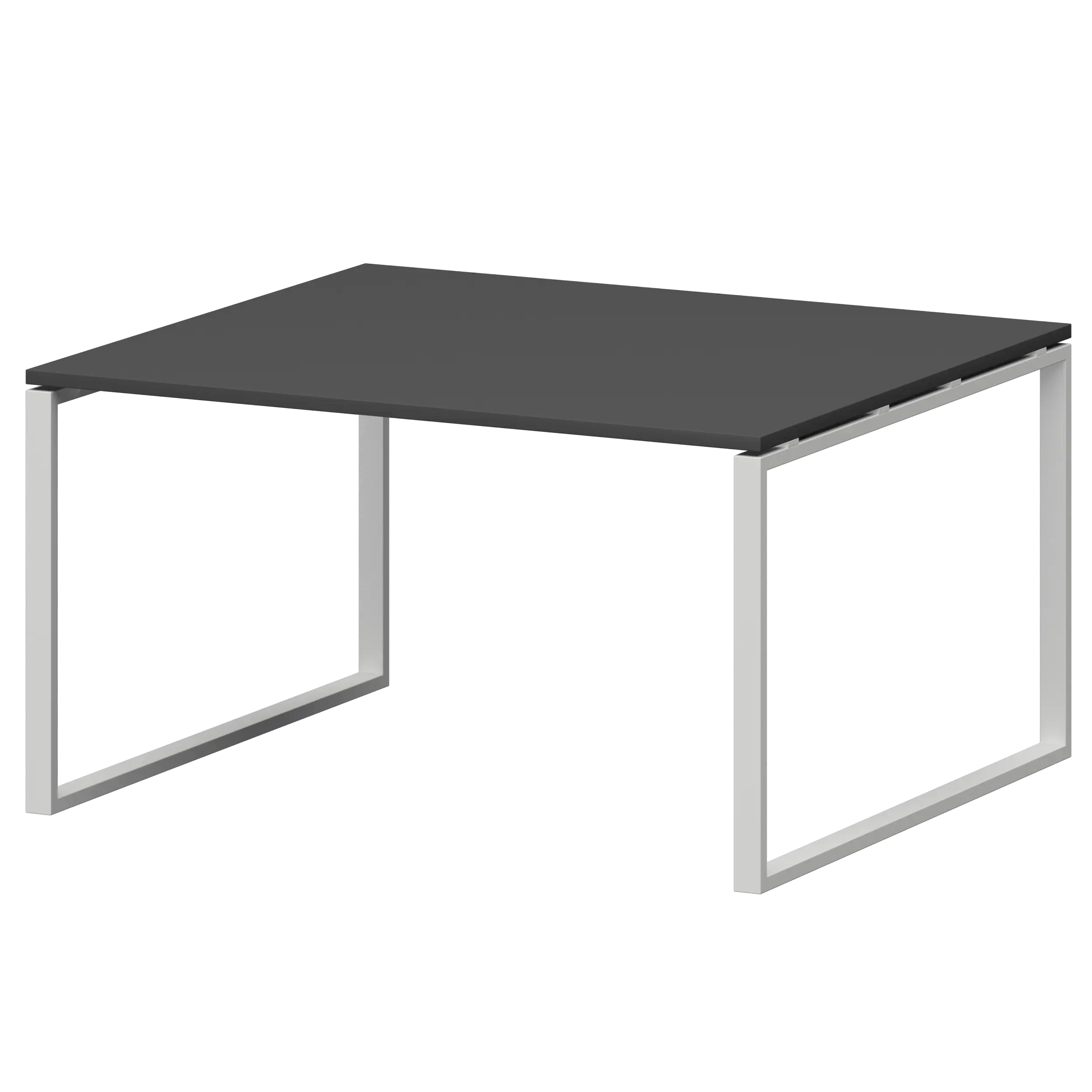 Стол переговорный на металлокаркасе Смарт СМСП-О-12.123.Пр25 Графит/Белый