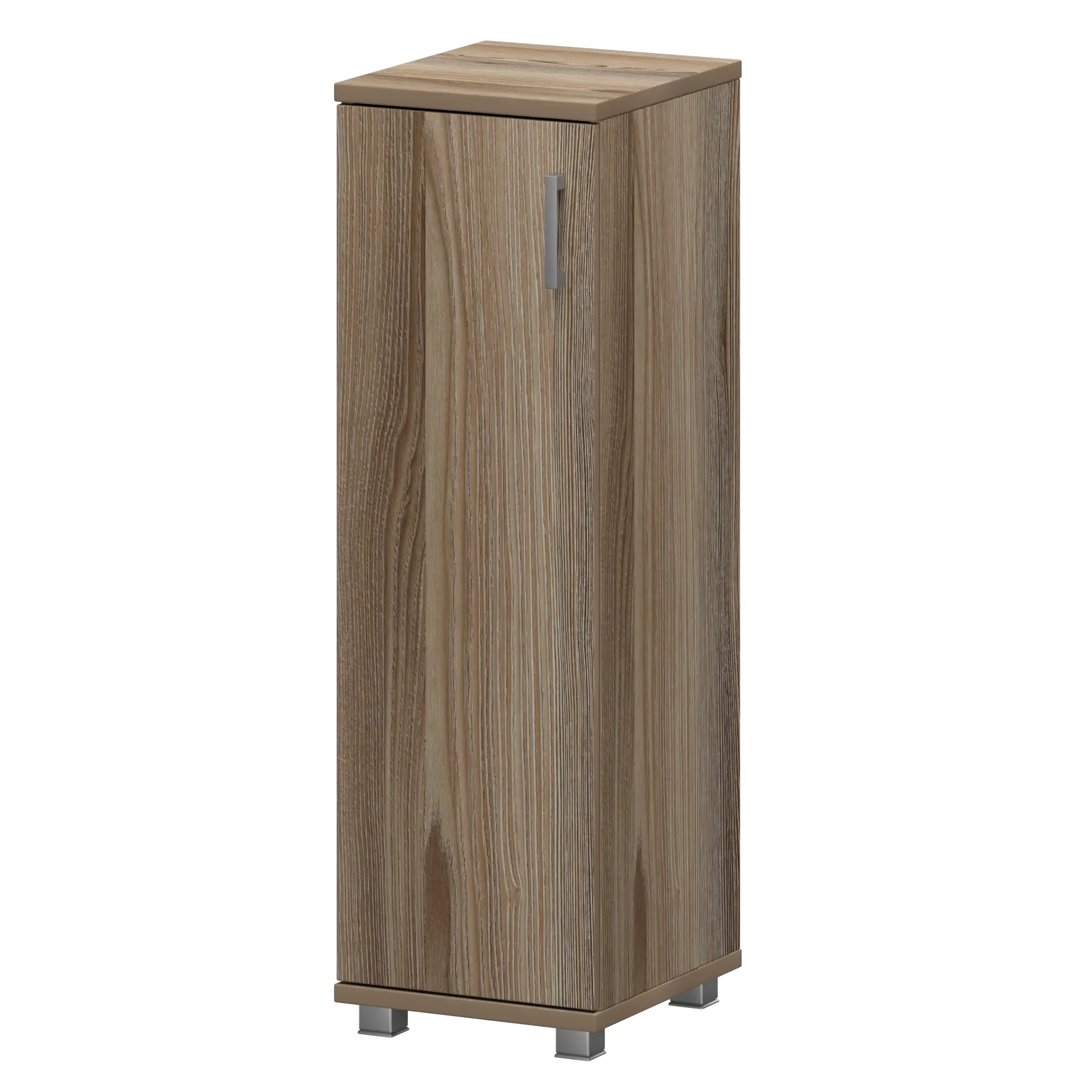 Стеллаж низкий узкий закрытый Аргентум "НТ-440;НТ-601" Дуб сафари