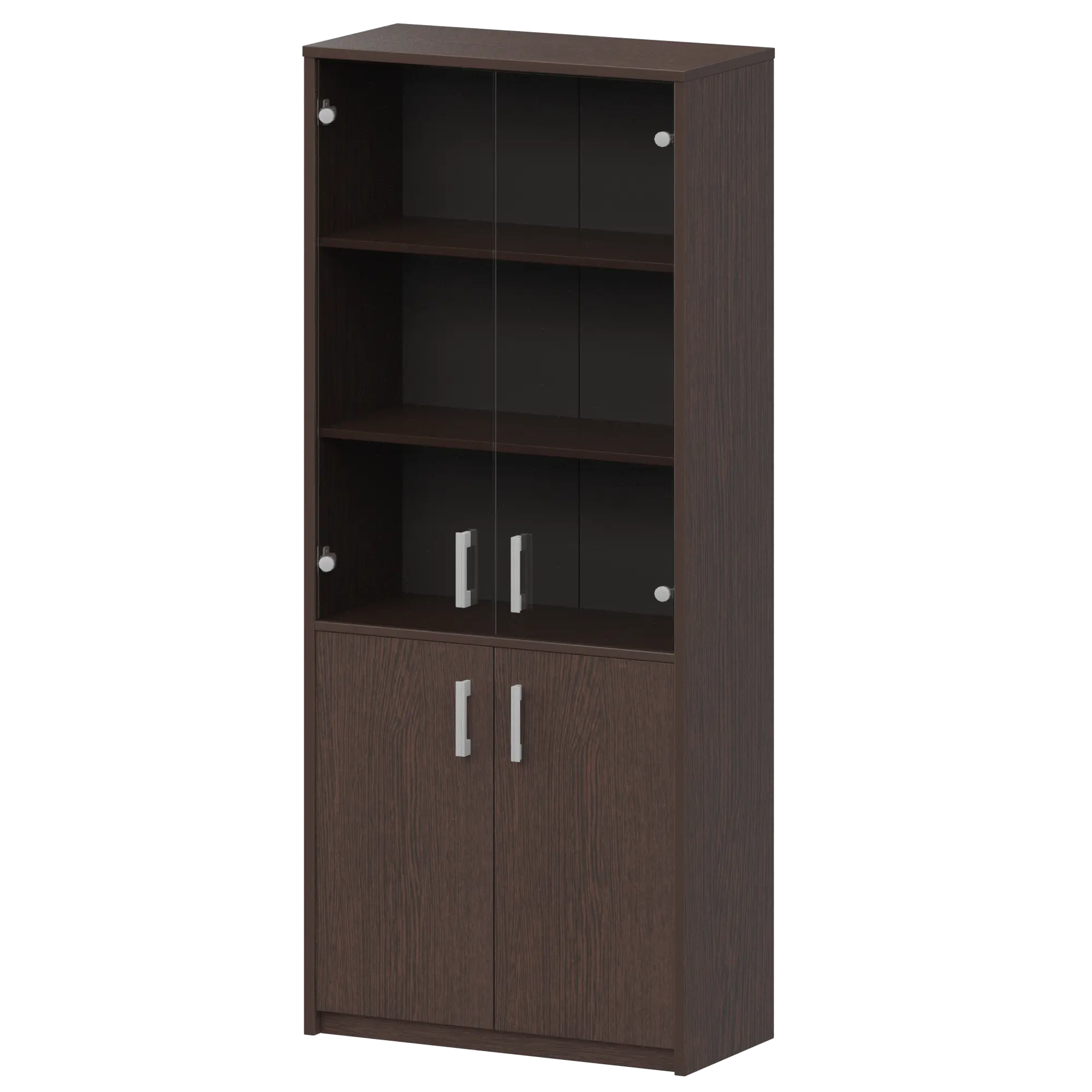 Шкаф комбинированный с тонированным стеклом Арго А-310/А-стл310тон Дуб венге