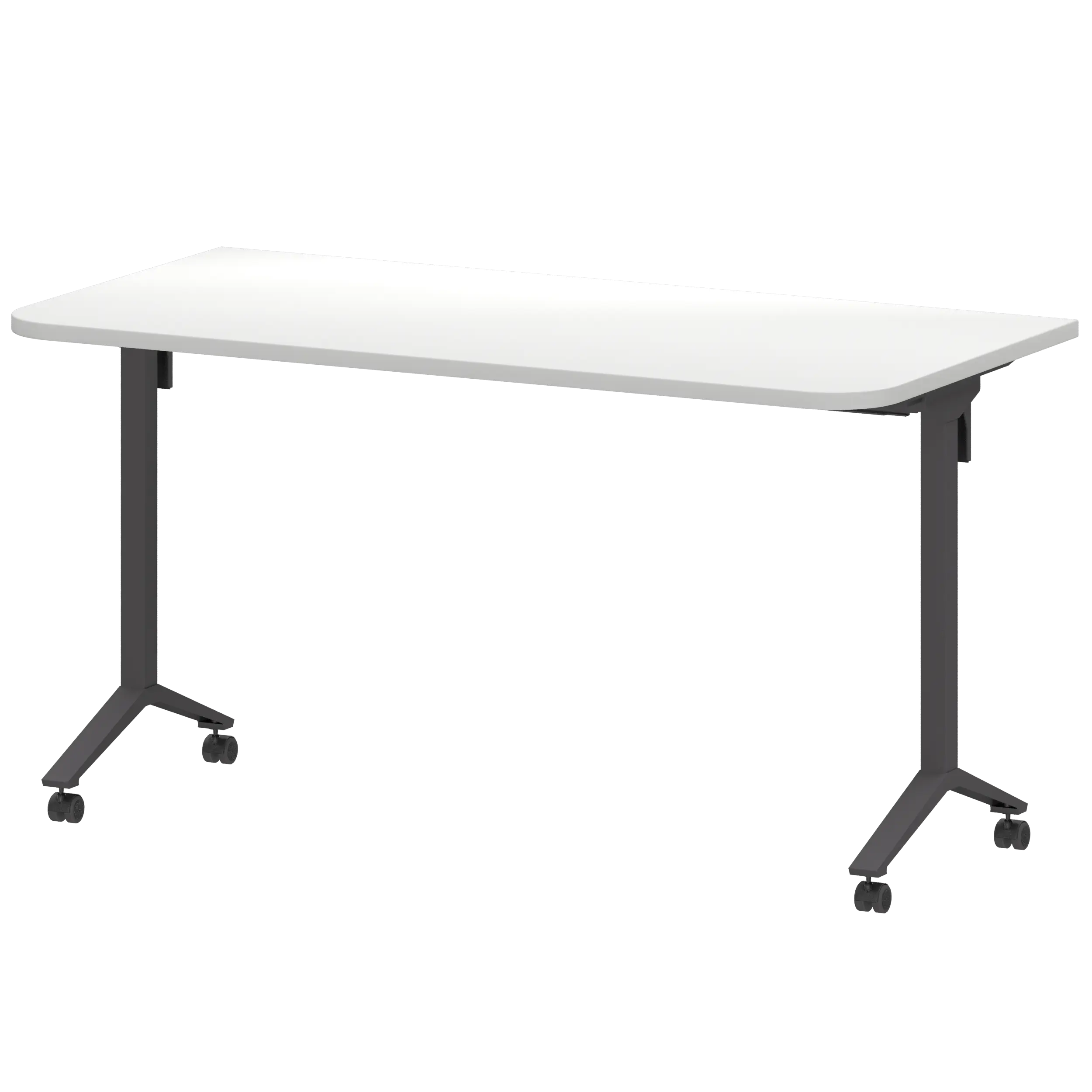 Стол мобильный складной радиусный Моби МБ25-140.70Р Белый/Антрацит