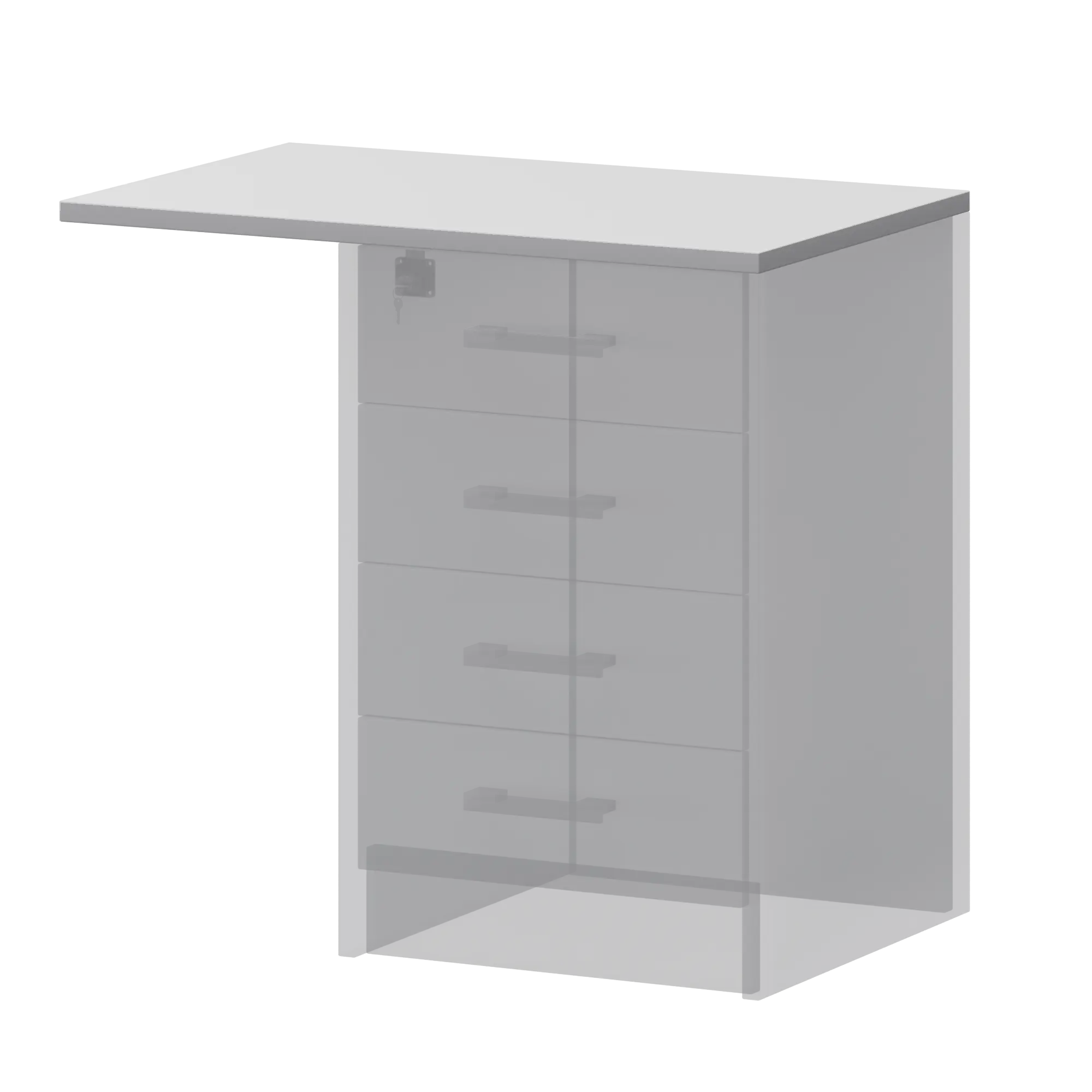 Крышка к приставным тумбам Арго А-706.Ф Белый