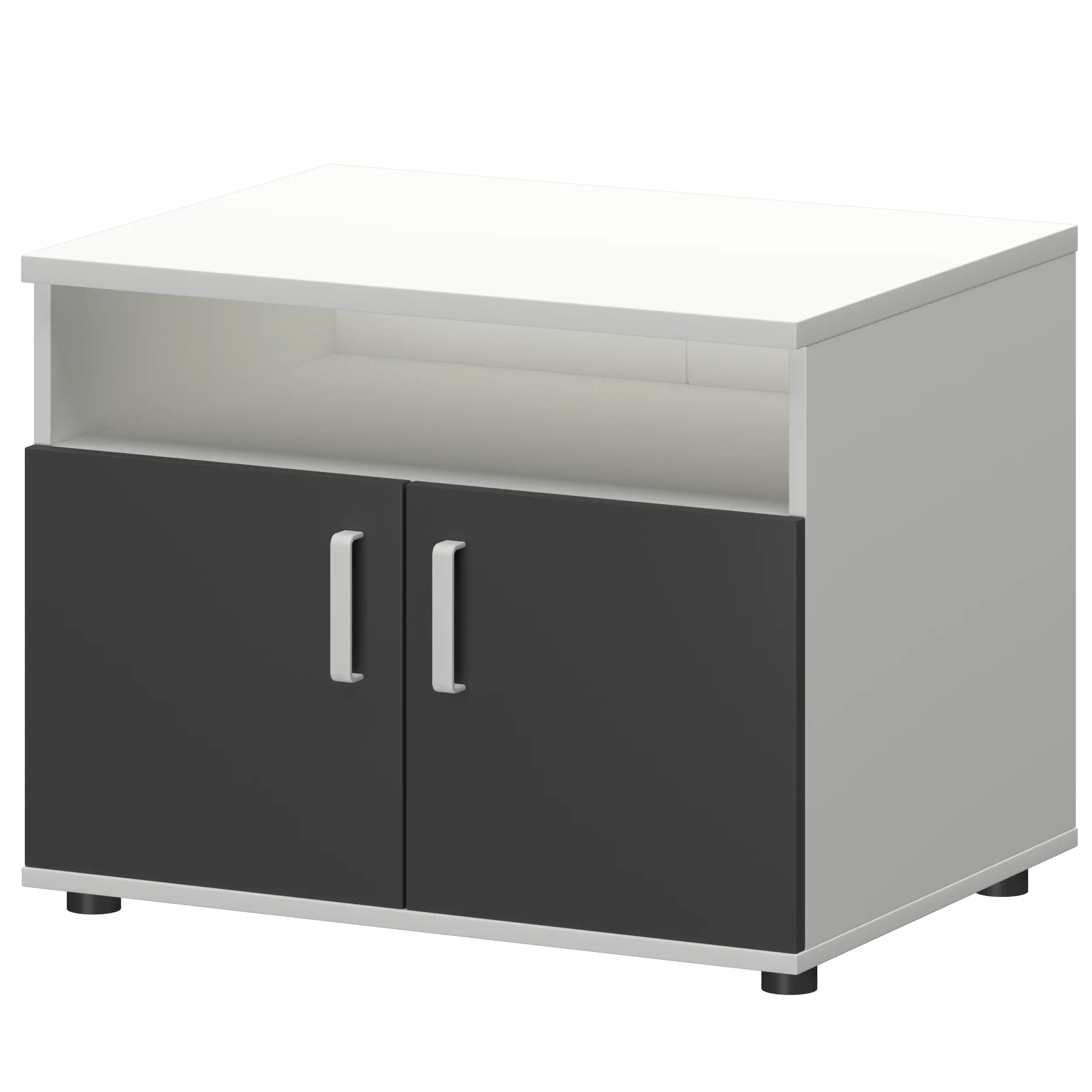 Тумба для оргтехники Смарт СМТ-2ДН Тип1 Белый/Графит